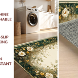 Ultra Soft Area Rug, Non Slip, Stain Resistant, Washable Area Rugs for Living Room, Bedroom, Sophisticated Nature-Inspired Geometric Style(White)
