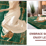 Ultra Soft Area Rug, Non Slip, Stain Resistant, Washable Area Rugs for Living Room, Bedroom, Vivid Organic Animal Aesthetic(Green)