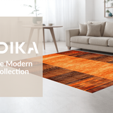 Ultra Soft Area Rug, Non Slip, Stain Resistant, Washable Area Rugs for Living Room, Bedroom, Eclectic Rustic Nature Pattern(Orange)
