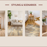Ultra Soft Area Rug, Non Slip, Stain Resistant, Washable Area Rugs for Living Room, Bedroom, Vibrant Modern Wildlife Aesthetic(Beige)