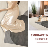 Ultra Soft Area Rug, Non Slip, Stain Resistant, Washable Area Rugs for Living Room, Bedroom, Inviting Cozy Tiled Composition(Gray)
