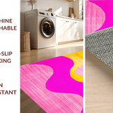 Ultra Soft Area Rug, Non Slip, Stain Resistant, Washable Area Rugs for Living Room, Bedroom, Delicate Cozy Blush Hue Fusion(Yellow)