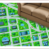Ultra Soft Area Rug, Non Slip, Stain Resistant, Washable Area Rugs for Living Room, Bedroom, Whimsical Traffic Pattern Rug(Green)