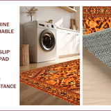 Ultra Soft Area Rug, Non Slip, Stain Resistant, Washable Area Rugs for Living Room, Bedroom, Mid-Century Modern Shag(Orange)