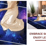 Ultra Soft Area Rug, Non Slip, Stain Resistant, Washable Area Rugs for Living Room, Bedroom, Serene Deep Space Gradient Design(Purple)