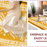 Ultra Soft Area Rug, Non Slip, Stain Resistant, Washable Area Rugs for Living Room, Bedroom, Vibrant Southwest Geometric Fusion(Gold)