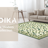 Delicate Green Leafy Print Style(Beige)