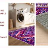 Ultra Soft Area Rug, Non Slip, Stain Resistant, Washable Area Rugs for Living Room, Bedroom, Pastel Artistic Kitchen Entryway Washable Floor Mat(Purple)