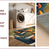 Ultra Soft Area Rug, Non Slip, Stain Resistant, Washable Area Rugs for Living Room, Bedroom, Witchy Aesthetic Beige Entryway Runner Mat(Orange)