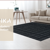 Ultra Soft Area Rug, Non Slip, Stain Resistant, Washable Area Rugs for Living Room, Bedroom, Fall Thanksgiving Laundry Room Low-Profile Rug(Black)