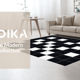 Cozy Gray and White Checker Design(Black)