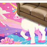 Ultra Soft Area Rug, Non Slip, Stain Resistant, Washable Area Rugs for Living Room, Bedroom, Soft Shag Rainbow Dorm Decor Carpet(Pink)