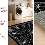 Ultra Soft Area Rug, Non Slip, Stain Resistant, Washable Area Rugs for Living Room, Bedroom, Sinister Halloween Gothic Aesthetic(Black)