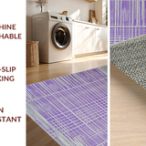 Ultra Soft Area Rug, Non Slip, Stain Resistant, Washable Area Rugs for Living Room, Bedroom, Radiant Modern Trellis Concept(Gray)