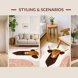 Ultra Soft Area Rug, Non Slip, Stain Resistant, Washable Area Rugs for Living Room, Bedroom, Quirky Nature-Inspired Decorative Piece(Brown)