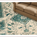 Ultra Soft Area Rug, Non Slip, Stain Resistant, Washable Area Rugs for Living Room, Bedroom, Elegant Geometric Pattern Fusion(Beige)
