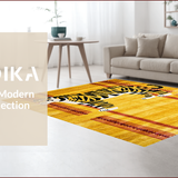 Ultra Soft Area Rug, Non Slip, Stain Resistant, Washable Area Rugs for Living Room, Bedroom, Luxurious Bold Tiger Aesthetic(Yellow)