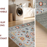 Ultra Soft Area Rug, Non Slip, Stain Resistant, Washable Area Rugs for Living Room, Bedroom, Stylish Grey Geometric Arrangement(Gray)