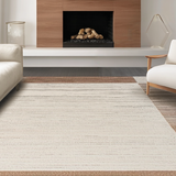 Ultra Soft Area Rug, Non Slip, Stain Resistant, Washable Area Rugs for Living Room, Bedroom, Elegant Natural Fiber Composition(Beige)