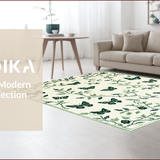Ultra Soft Area Rug, Non Slip, Stain Resistant, Washable Area Rugs for Living Room, Bedroom, vintage insect print(Ivory)
