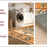 Ultra Soft Area Rug, Non Slip, Stain Resistant, Washable Area Rugs for Living Room, Bedroom, Elegant Textured Animal Print(Orange)