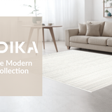 Ultra Soft Area Rug, Non Slip, Stain Resistant, Washable Area Rugs for Living Room, Bedroom, Elegant Solid Ivory Aesthetic(White)