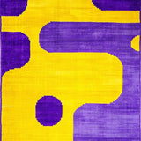 Ultra Soft Area Rug, Non Slip, Stain Resistant, Washable Area Rugs for Living Room, Bedroom, Whimsical Plush Graphic Accent(Yellow)