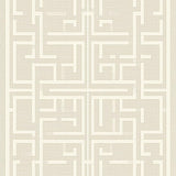 Pristine Ivory Geometric Trellis Area With Non Shedding Fibers(Beige)