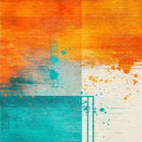 Ultra Soft Area Rug, Non Slip, Stain Resistant, Washable Area Rugs for Living Room, Bedroom, Chic Abstract Paint Splatter Style(Orange)