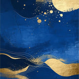 Chic Modern Color Block Motif(Blue)