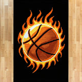 Contemporary Flame Accent Decor(Black)