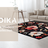 Luxurious Dark Floral Composition(Black)