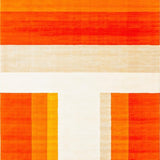Ultra Soft Area Rug, Non Slip, Stain Resistant, Washable Area Rugs for Living Room, Bedroom, Vivid Abstract Rainbow Motif(Orange)