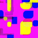 Ultra Soft Area Rug, Non Slip, Stain Resistant, Washable Area Rugs for Living Room, Bedroom, Retro Pop Art Geometric Delight(Pink)