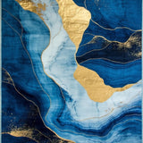 Modern Artistic Swirl Design(Blue)