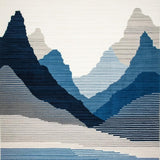 Elegant Neutral Toned Mountain Aesthetic(Blue)