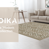 Ultra Soft Area Rug, Non Slip, Stain Resistant, Washable Area Rugs for Living Room, Bedroom, Stylish Tan Tiled Pattern Rug(Brown)