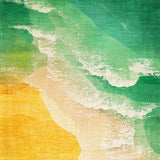 Ultra Soft Area Rug, Non Slip, Stain Resistant, Washable Area Rugs for Living Room, Bedroom, Surfboard Pattern Rug with Hawaiian Palms, Tropical Waves, Summer Beach Vibes(Green)