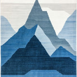 Artistic Gray White Peak Illustration(Blue)