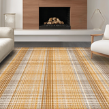 Ultra Soft Area Rug, Non Slip, Stain Resistant, Washable Area Rugs for Living Room, Bedroom, Inviting Subtle Textural Design(Gold)