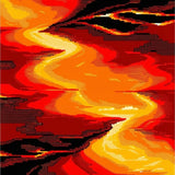 Ultra Soft Area Rug, Non Slip, Stain Resistant, Washable Area Rugs for Living Room, Bedroom, Captivating Molten Rock Display(Red)