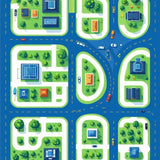 Ultra Soft Area Rug, Non Slip, Stain Resistant, Washable Area Rugs for Living Room, Bedroom, Sky Blue Urban Adventure Play Area(Blue)