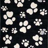 Ultra Soft Area Rug, Non Slip, Stain Resistant, Washable Area Rugs for Living Room, Bedroom, Stylish Abstract Animal Pattern(Black)
