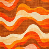 Ultra Soft Area Rug, Non Slip, Stain Resistant, Washable Area Rugs for Living Room, Bedroom, Eclectic Psychedelic Artful Vibe(Orange)