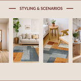 Ultra Soft Area Rug, Non Slip, Stain Resistant, Washable Area Rugs for Living Room, Bedroom, Large Washable Dining Room Rug with Contemporary Neutral Design(Beige)