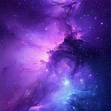 Ultra Soft Area Rug, Non Slip, Stain Resistant, Washable Area Rugs for Living Room, Bedroom, Striking UV Illuminated Celestial Display(Purple)