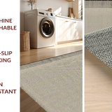 Ultra Soft Area Rug, Non Slip, Stain Resistant, Washable Area Rugs for Living Room, Bedroom, Contemporary Soft Sculptural Elements(Beige)