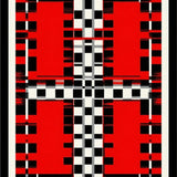 Playful Colorful Geometric Arrangement(Red)