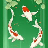 Tranquil Pastel Koi Aesthetic(Green)