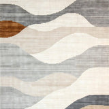 Ultra Soft Area Rug, Non Slip, Stain Resistant, Washable Area Rugs for Living Room, Bedroom, Artful Contemporary Linear Design(Beige)